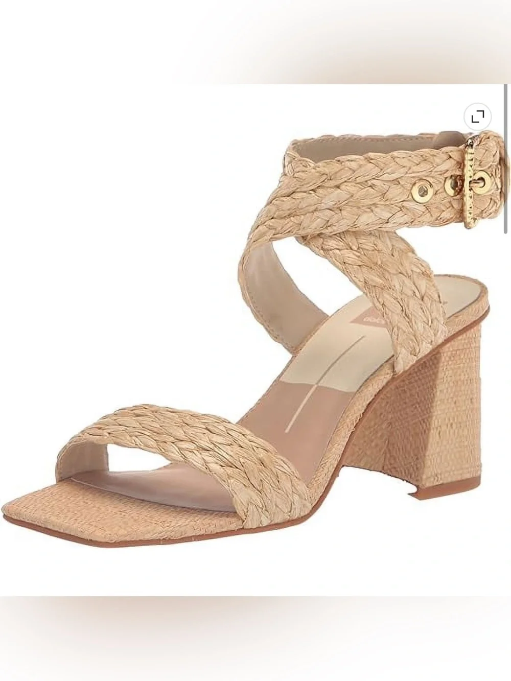 Dolce Vita Braided Natural-Tone Wedge Sandal